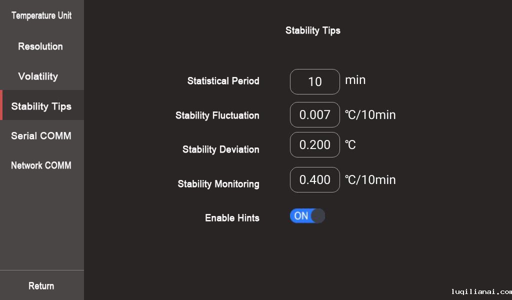 Precision Refrigeration Calibration Baths PC Operation Method
