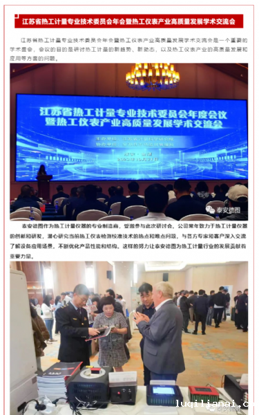 学术交流 | 世界杯现场视频直播助力江苏省热工仪表产业高质量发展学术交流会